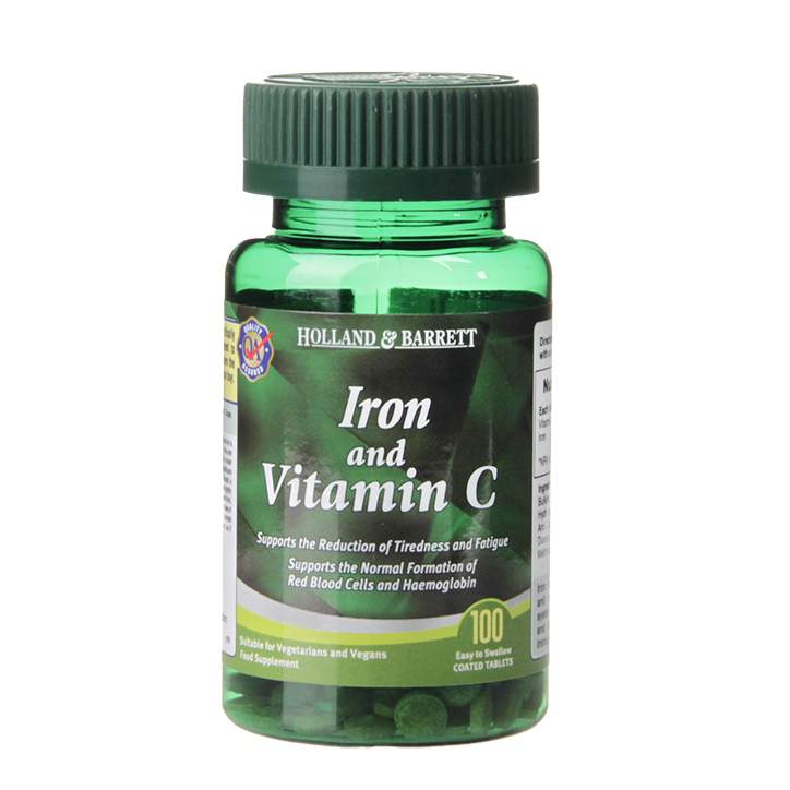 Holland & Barrett Iron & Vitamin C 100 Tablets