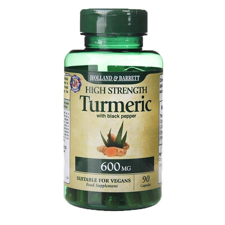 Holland & Barrett Organic High Strength Turmeric with Black Pepper 90 Capsules 600mg