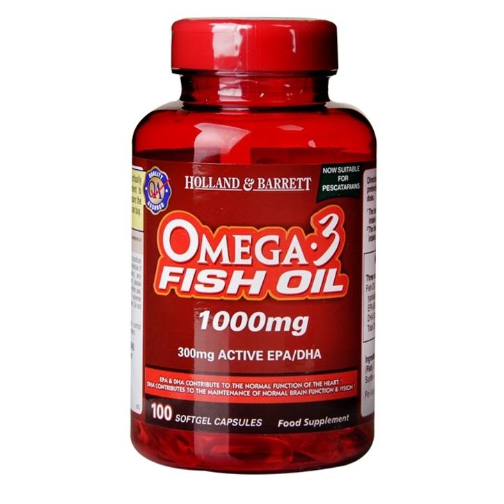 Holland & Barrett Omega 3 Fish Oil 1000mg Softgel Capsules