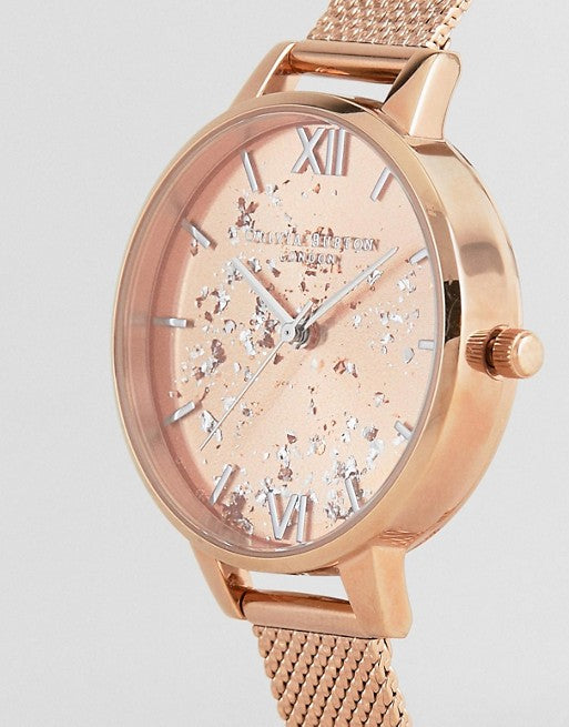 Celestial rose discount gold mesh watch