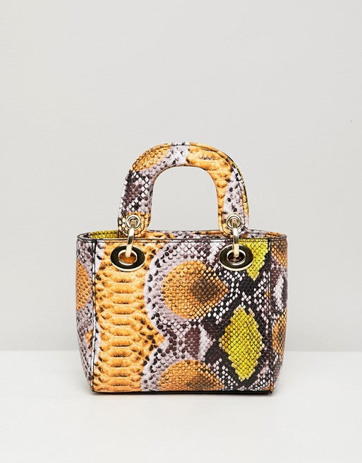 Sacred Hawk Snake Print Bag