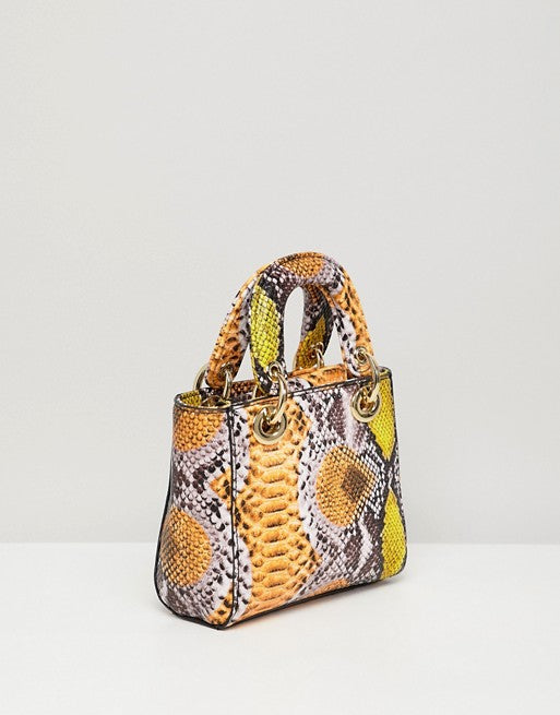 Sacred Hawk Snake Print Bag