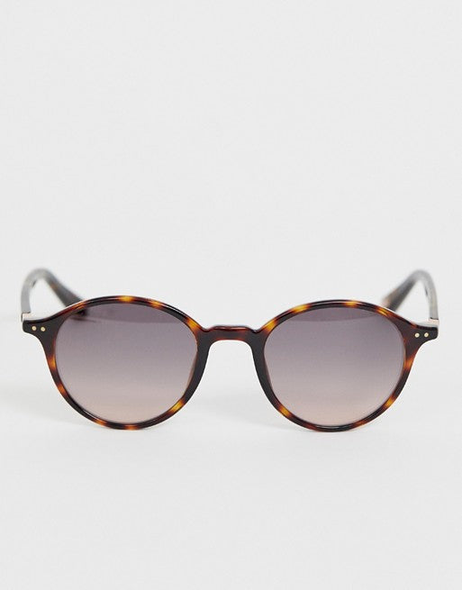 Ted Baker Round Sunglasses in Tort