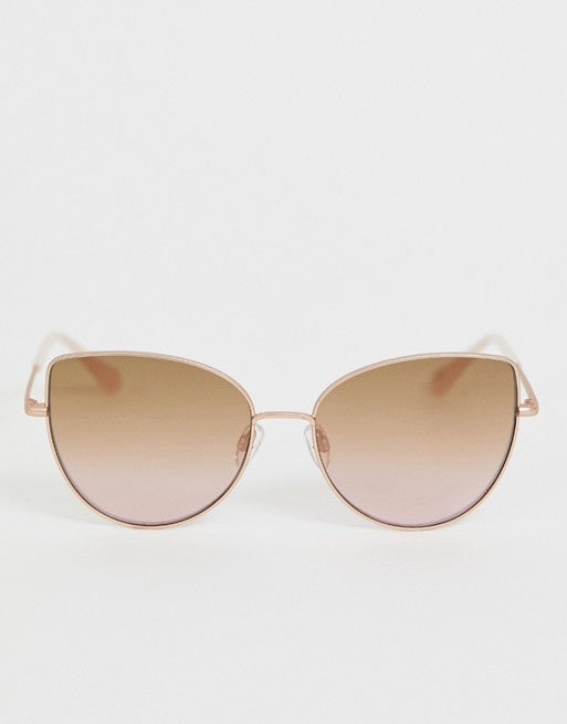 Ted Baker Oversized Cat Eye Sunglasses in Cream