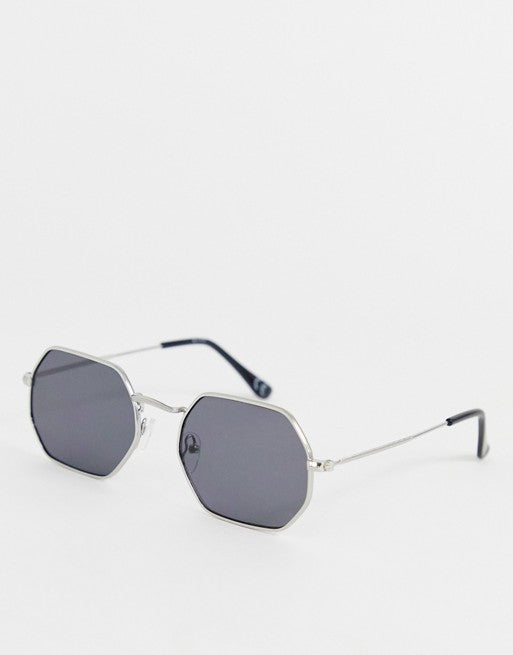 Na-kd Octagon Shape Sunglasses in Black