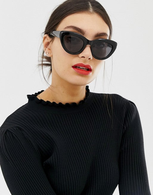 Na-kd Cat Eye Sunglasses in Black