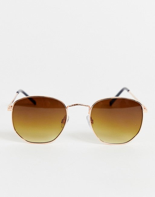 AJ Morgan Round Sunglasses in Rose Gold