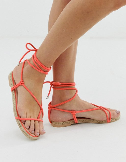 Simmi London Natural Snake Clear Detail Sandals