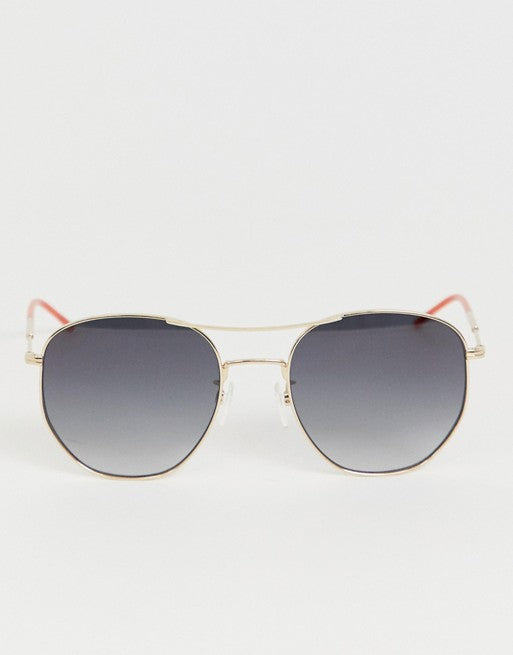 Tommy Hilfiger Round Sunglasses in Gold