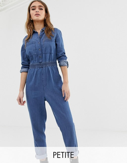 Noisy May Petite Denim Boiler Suit