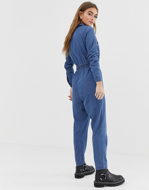 Noisy May Petite Denim Boiler Suit