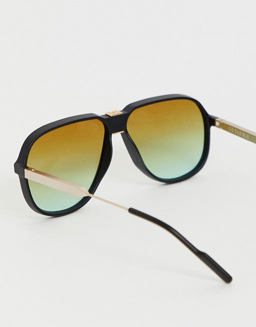 Spitfire Aviator Sunglasses, Black