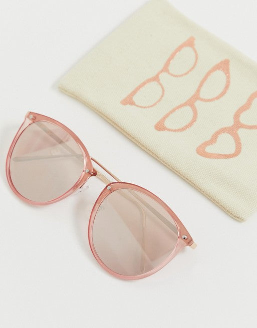 Oasis Round Sunglasses in Pink