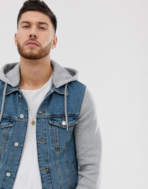 Pull&bear denim jacket outlet in light blue