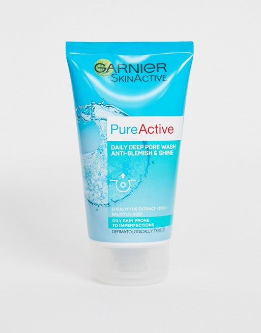 Garnier Pure Active Anti Blackhead Deep Pore Face Wash Oily Skin 150ml