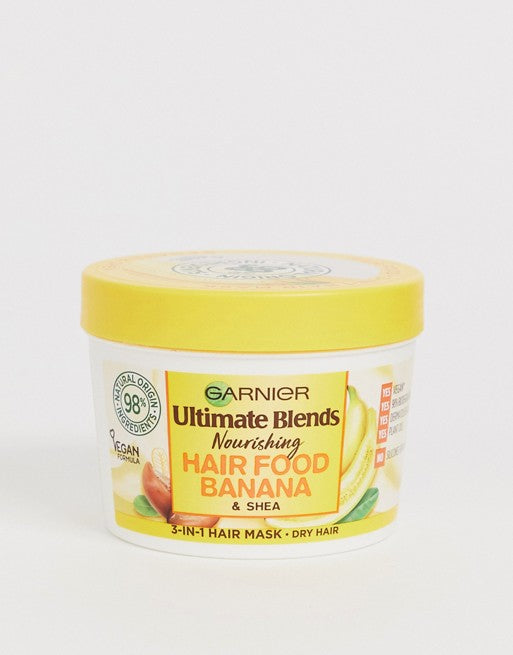 Garnier Ultimate Blends Vegan Hair Food Banana 3-in-1 Dry Hair Mask Treatment 390ml