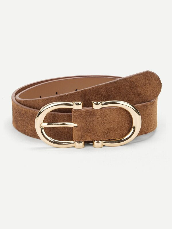 Double Buckle Brown Belt