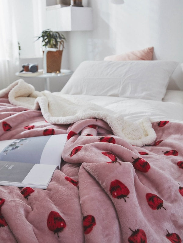 Strawberry Print Blanket