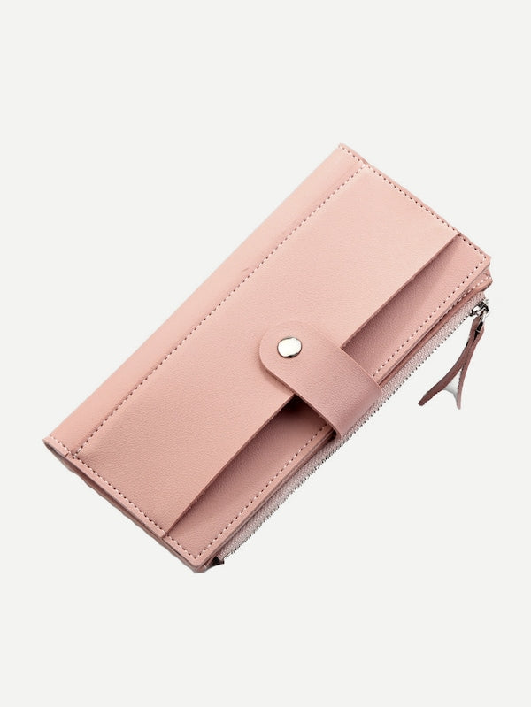 Magnetic Button Fold Over Wallet