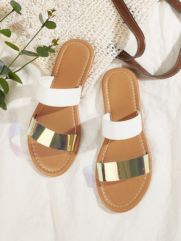 Two Part Flat Sandals