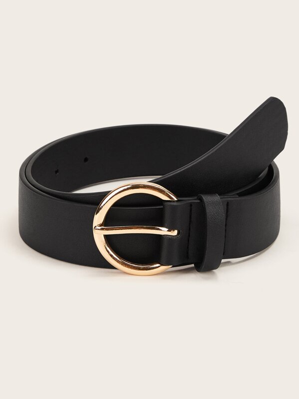 Round Metal Buckle Belt