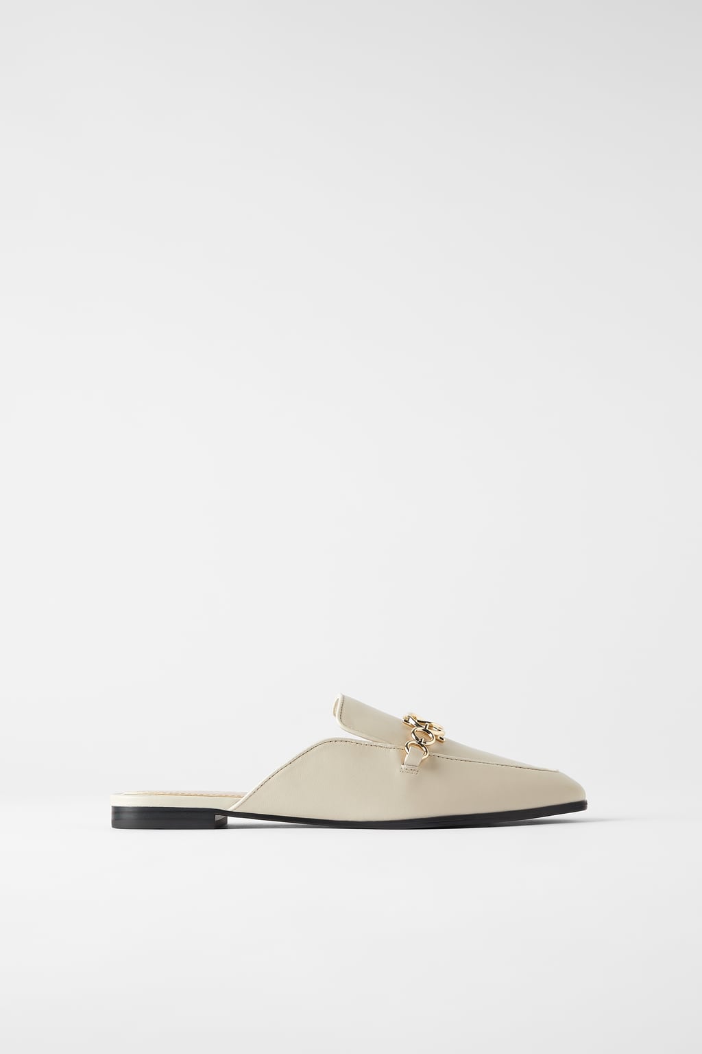 ZARA Leather Mule Loafers