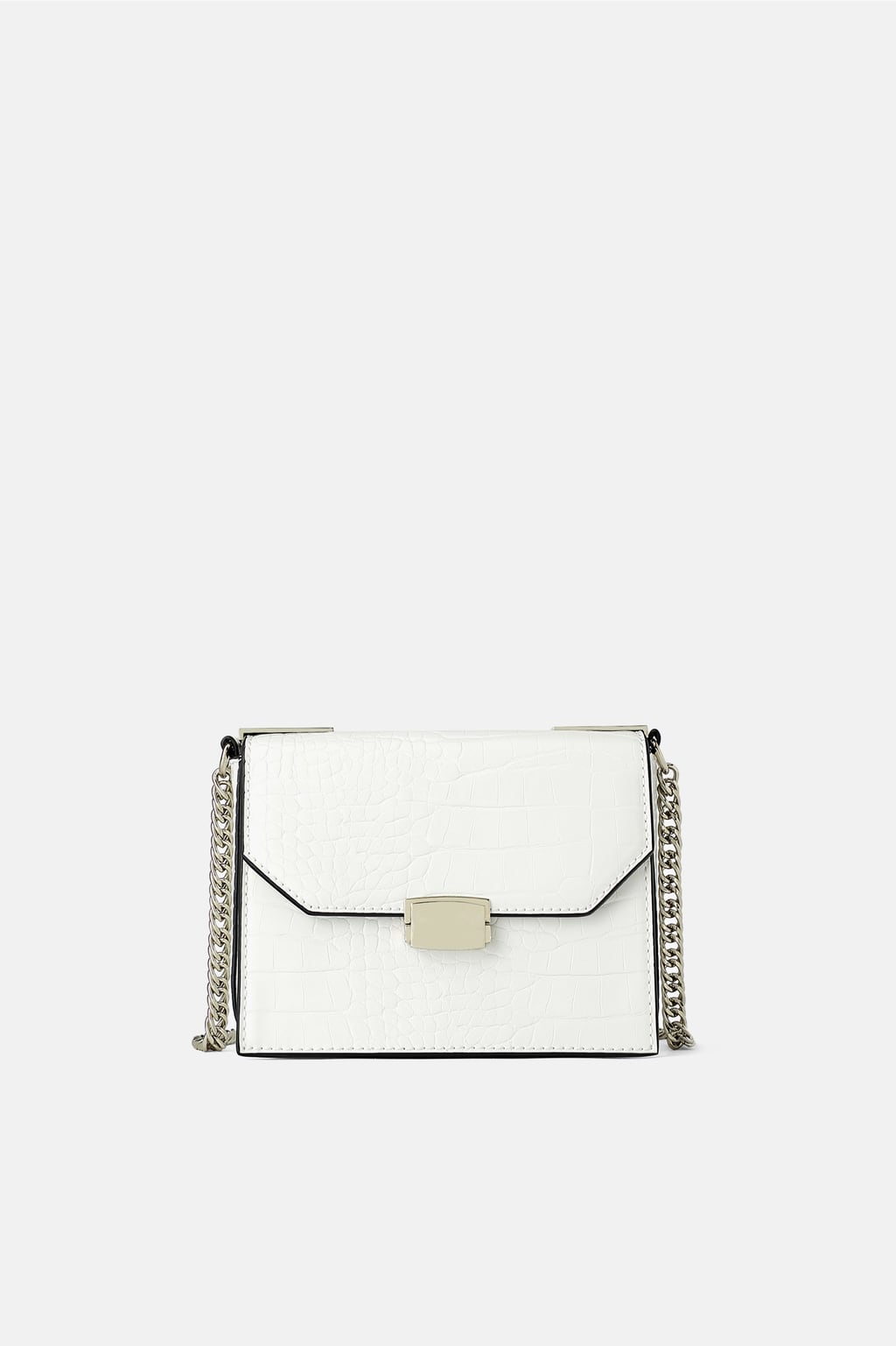 Zara Mock Croc Messenger Bag