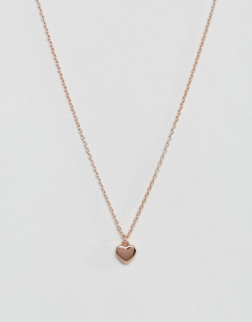 Ted Baker Hara Tiny Heart Rose Gold Pendant Necklace