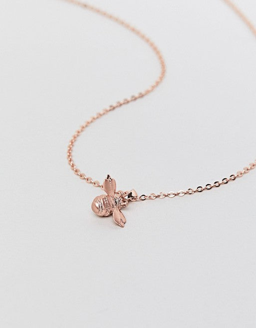 Ted Baker Rose Gold Bumble Bee Necklace