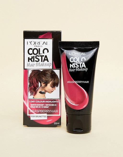 L'Oreal Paris Colorista Hair Makeup Raspberry Pink Temporary Brunette Hair Colour