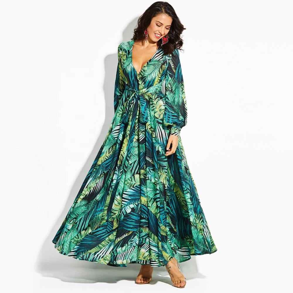 Boho Tunic Draped Maxi Dress