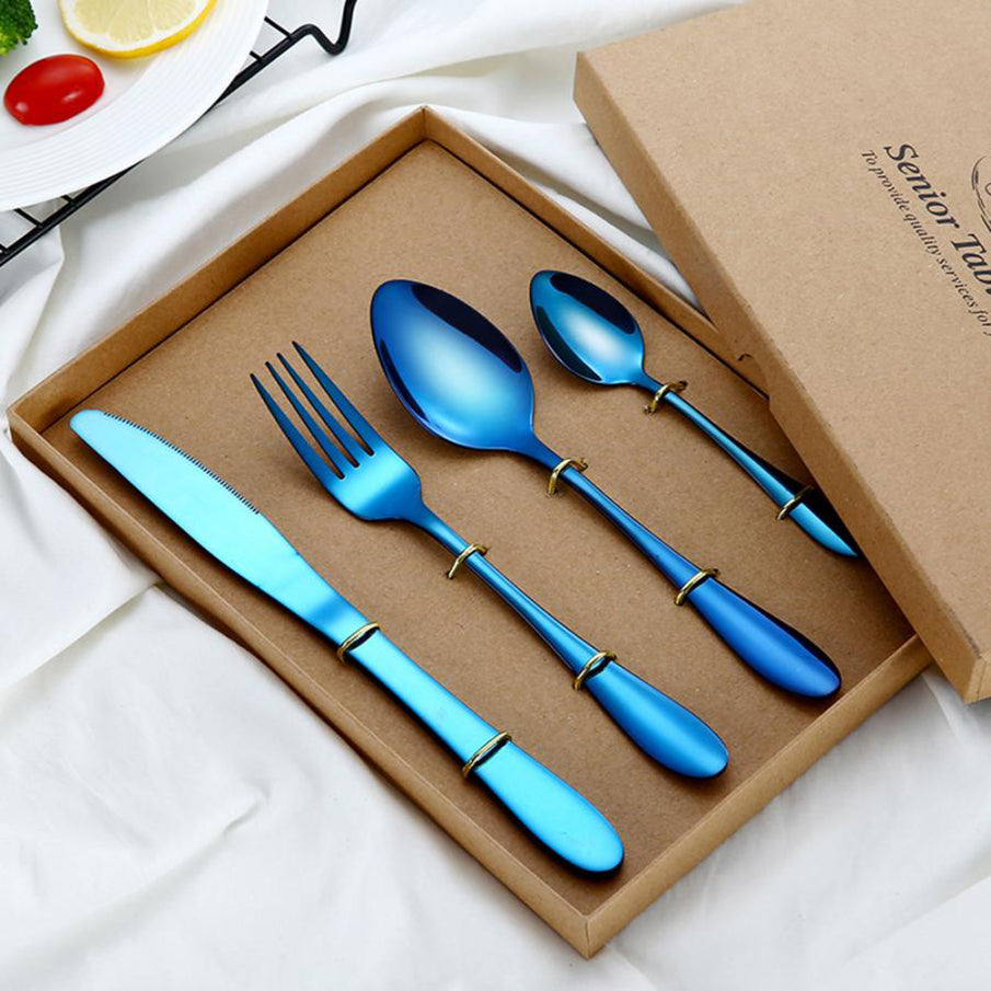 Colorful Stainless Steel Tableware Set