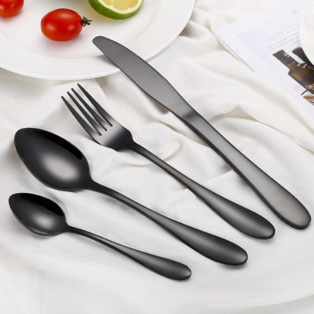 Colorful Stainless Steel Tableware Set