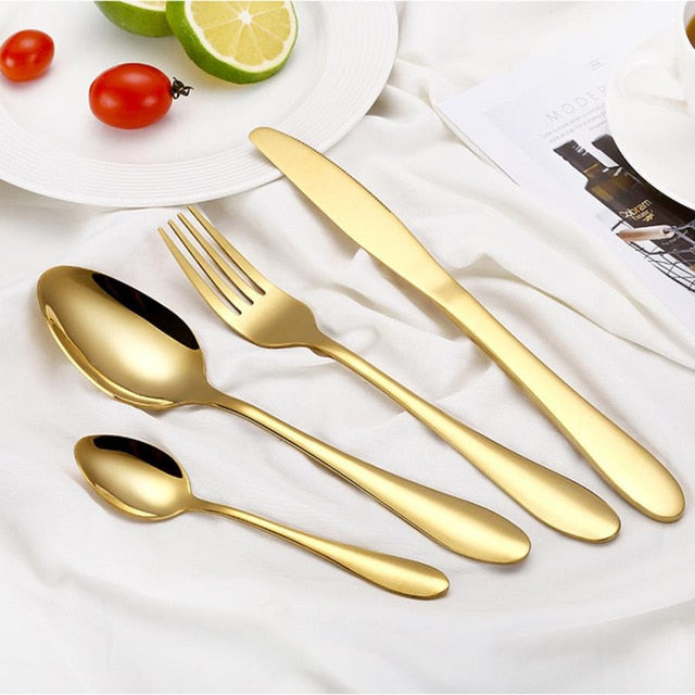 Colorful Stainless Steel Tableware Set