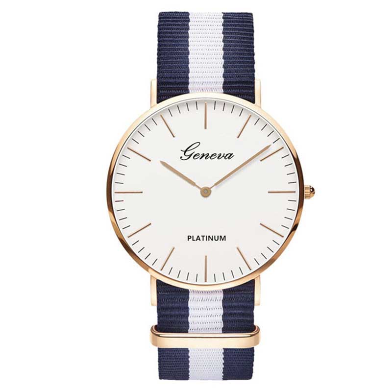 Nylon Strap Quartz Women Watch