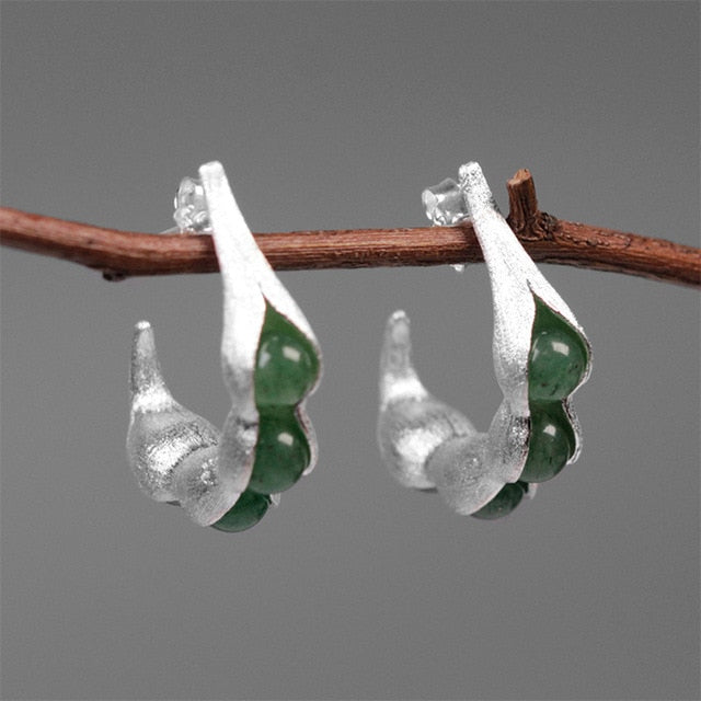 Creative Pea Pods Dangle Earrings