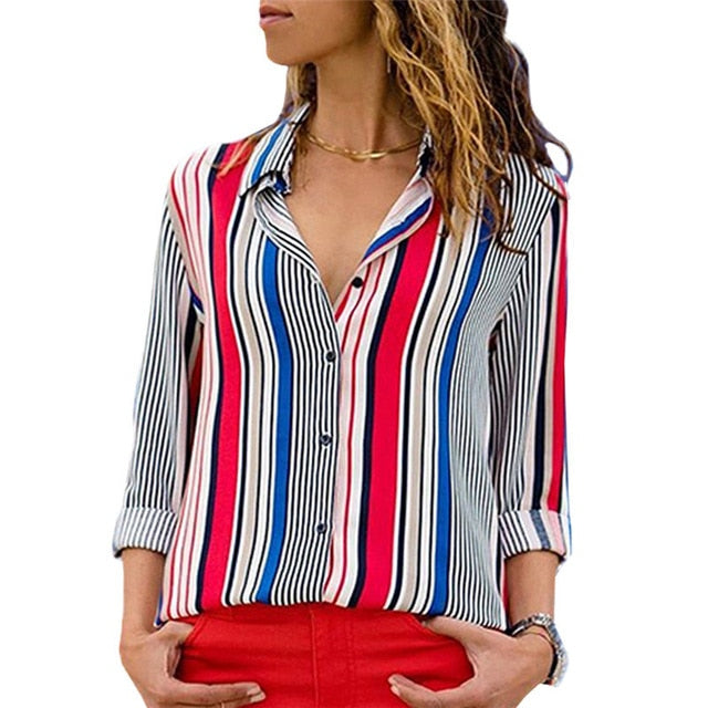 Striped Button Long Sleeve Shirt