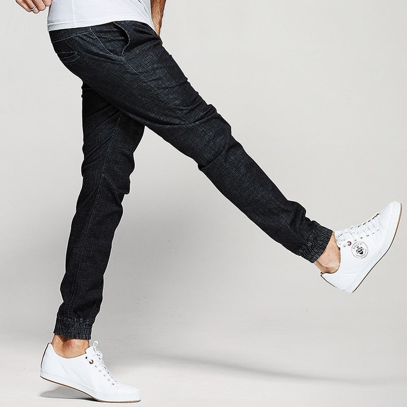 Slim Fit Denim Harem Pants