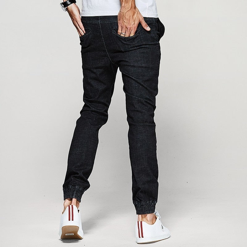 Slim Fit Denim Harem Pants