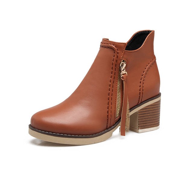 Round Toe Ankle Boots