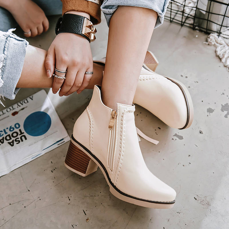 Round Toe Ankle Boots