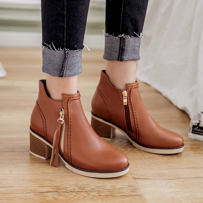 Round Toe Ankle Boots