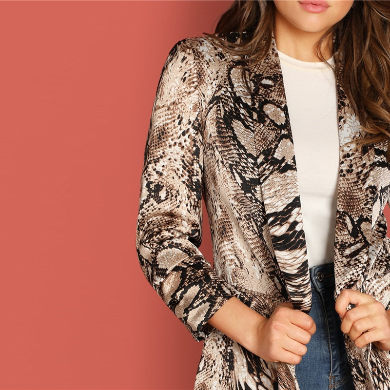 Snake Skin Print Blazer