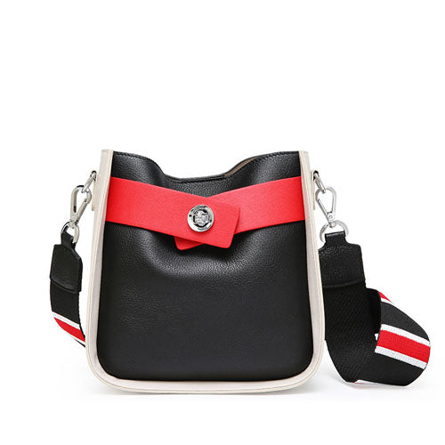 Contrast Color Bucket Shoulder Bag