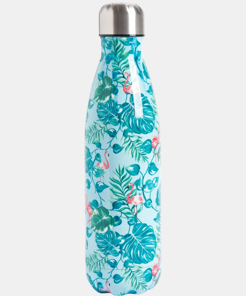 Tropical Print Double Wall Bottle 500ml